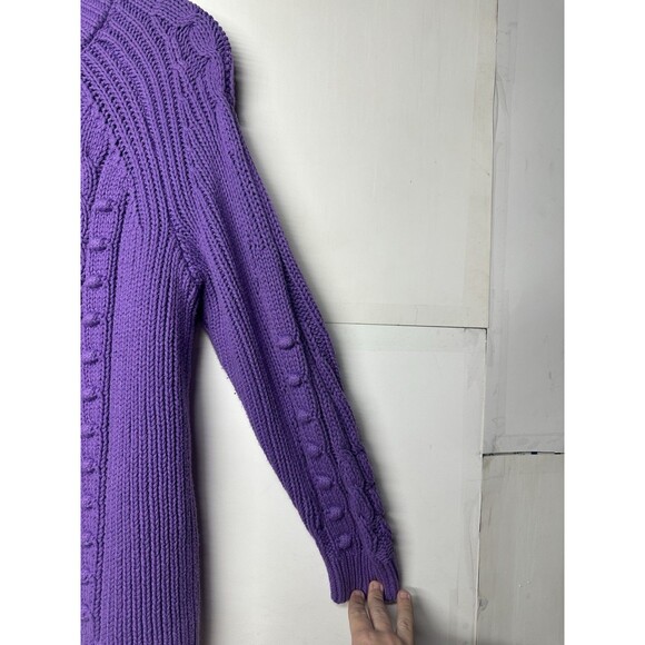 Lane Bryant Women’s Purple Cable Knit Sweater Size 18/20 Plus - Picture 6 of 11